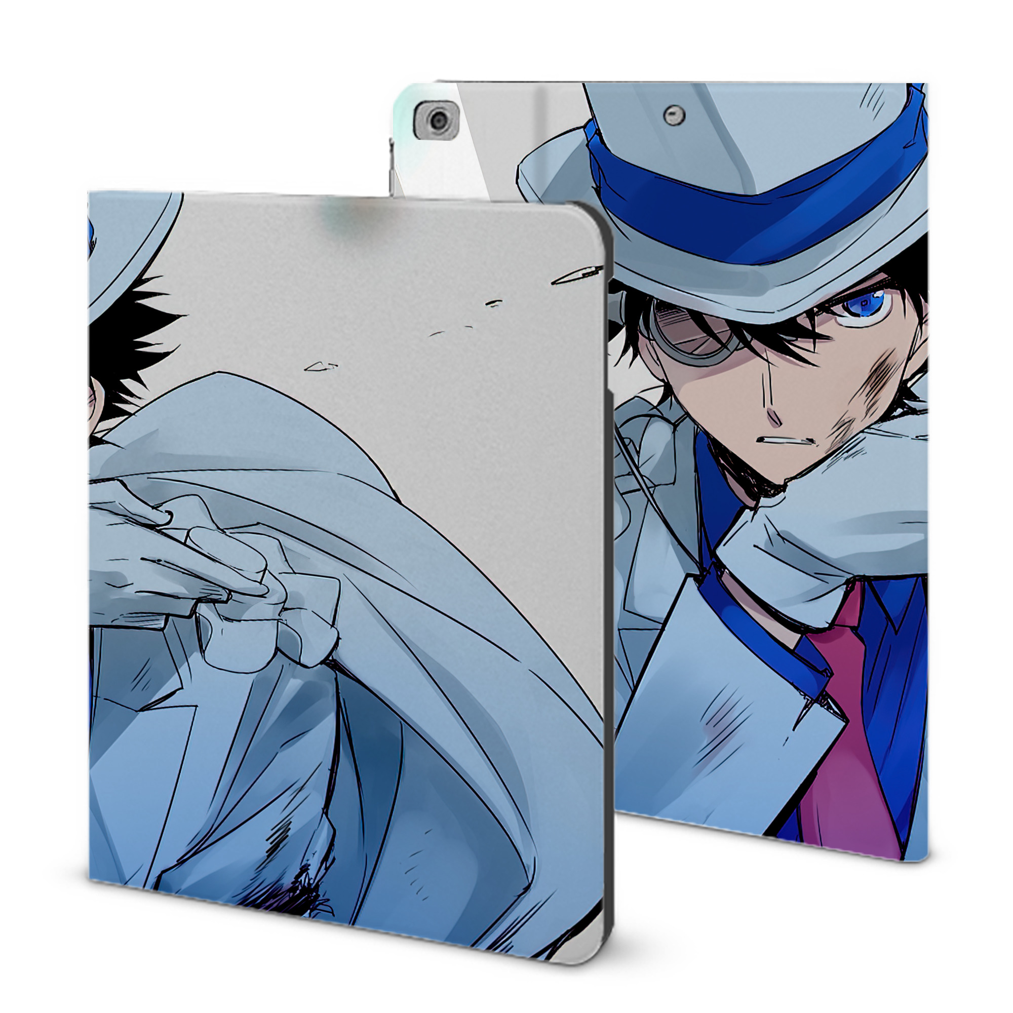 （画像用） 名探偵コナン Detective Conan IPad ケース ブック型 PUレザー TPU 耐衝撃 軽量 薄型 ペン収納なし 全面保護 IPad 各モデル対応